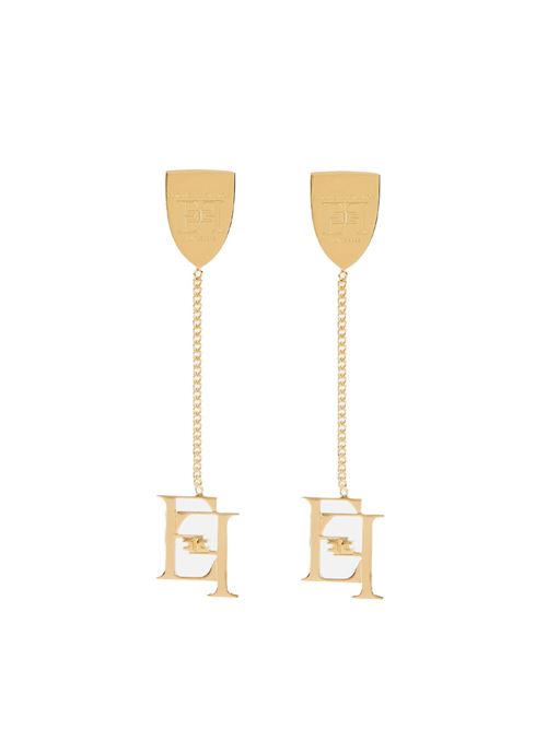 Drop earrings with logo emblem ELISABETTA FRANCHI | OR21A46E2.U95